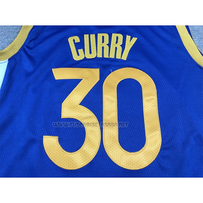 Camiseta Stephen Curry NO 30 Golden State Warriors Icon 2022-23 Azul